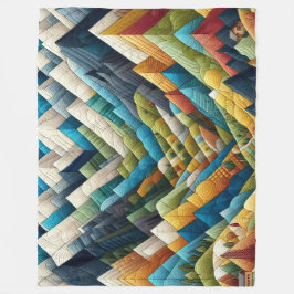 Abstrakte Bergszene Zeichnend Fleecedecke