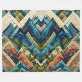 Abstrakte Bergszene Zeichnend Fleecedecke (Vorderseite (Horizontal))