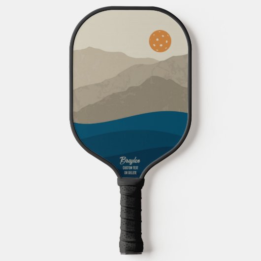 Abstrakte Bergwelt Pickleball Schläger (Vorderseite)