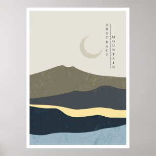 Abstrakte Bergwelt Poster