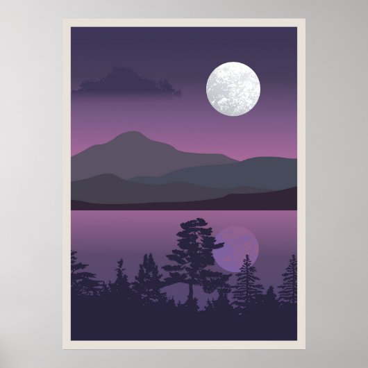 Abstrakte Bergwelt Poster (Vorne)