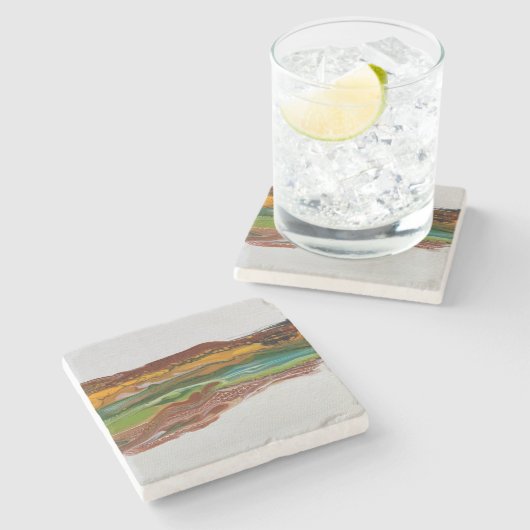 Abstrakte Bergwelt Steinuntersetzer (Seitenansicht)