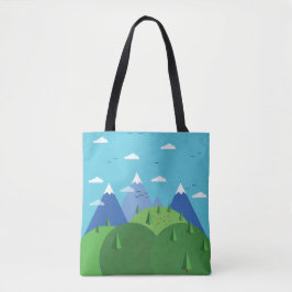 Abstrakte Bergwelt Tasche