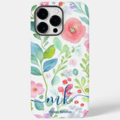 Abstrakte Berries Ferns Blume Monogram Case-Mate iPhone Hülle (Rückseite)