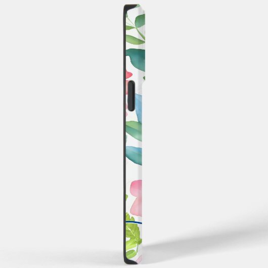 Abstrakte Berries Ferns Blume Monogram Case-Mate iPhone Hülle (Rückseite / Rechts)