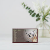 Abstrakte berufliche Geschäfts-Kartenschablone Visitenkarte (Stehend Vorderseite)