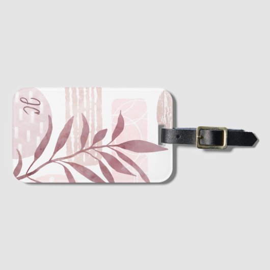 Abstrakte, beruhigende Formen Gepäckanhänger (Vorderseite (Horizontal))