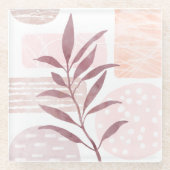 Abstrakte, beruhigende Formen Glasuntersetzer (Vorderseite)