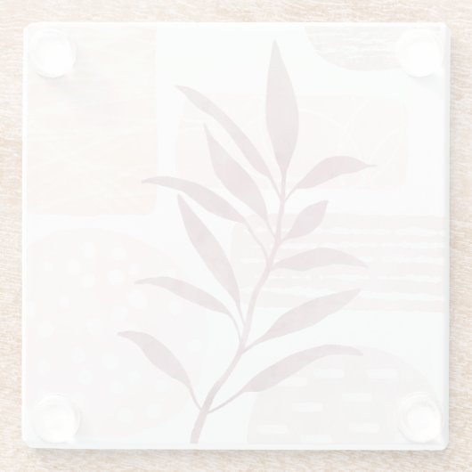 Abstrakte, beruhigende Formen Glasuntersetzer (Rückseite)