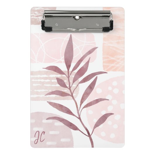 Abstrakte, beruhigende Formen Mini Klemmbrett (Vorderseite)