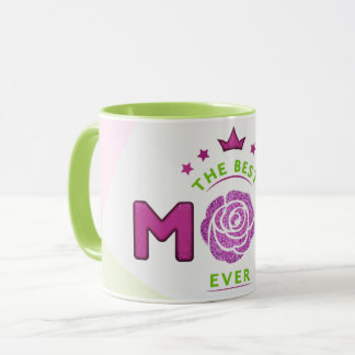 Abstrakte beste Mama je Glitzer Blume Kaffee Tasse