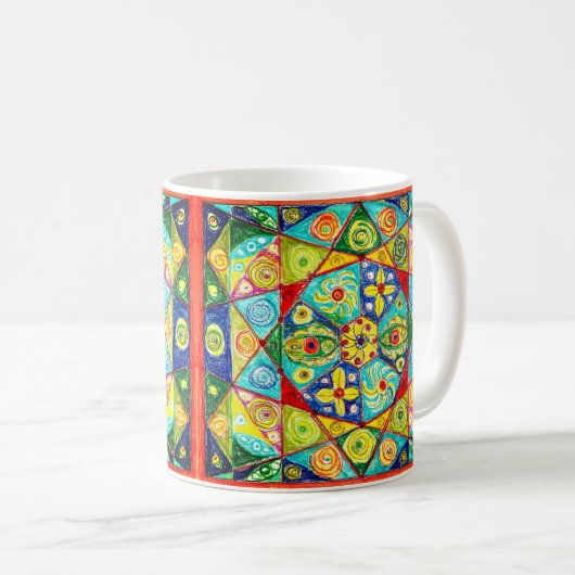 Abstrakte Bestellung Kaffeetasse (VorderseiteRechts)