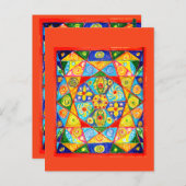 Abstrakte Bestellung Postkarte (Vorne/Hinten)