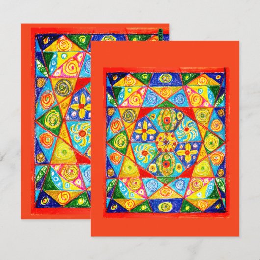 Abstrakte Bestellung Postkarte (Vorne/Hinten)