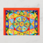 Abstrakte Bestellung Postkarte (Rückseite)