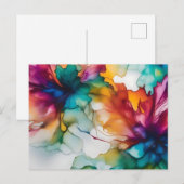 Abstrakte Bewegung Lebende Alkoholtinte Postkarte (Vorne/Hinten)