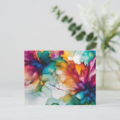 Abstrakte Bewegung Lebende Alkoholtinte Postkarte (Stehend Vorderseite)