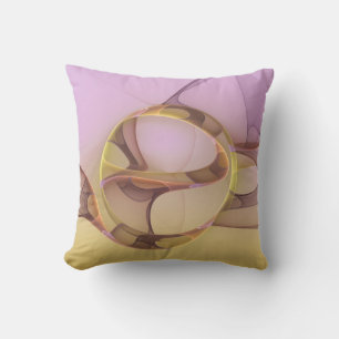 Abstrakte Bewegungen Moderne Pinke Goldene Fraktal Kissen