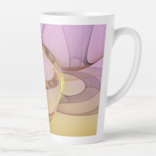Abstrakte Bewegungen Moderne Pinke Goldene Fraktal Milchtasse