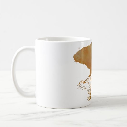 Abstrakte Biber Silhouette Kaffeetasse (Links)