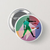 abstrakte Bibliothek Button (Vorne & Hinten)