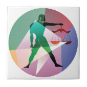 abstrakte Bibliothek Fliese (Vorderseite)