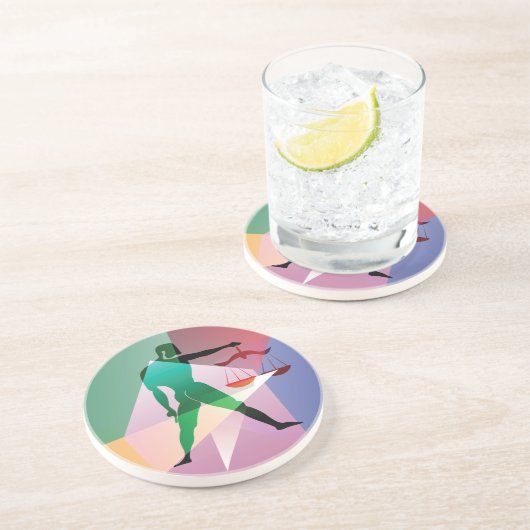 abstrakte Bibliothek Untersetzer (Seite)