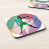 abstrakte Bibliothek Untersetzer (Linke Seite)