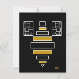 Abstrakte Bienenkarte Mitteilungskarte