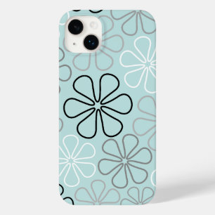 Abstrakte Big Blume Konturen BWG+Duck Egg Blue Case-Mate iPhone 14 Plus Hülle