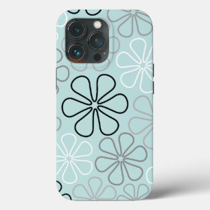 Abstrakte Big Blume Konturen BWG+Duck Egg Blue Case-Mate iPhone Hülle