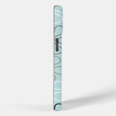 Abstrakte Big Blume Konturen BWG+Duck Egg Blue Case-Mate iPhone Hülle (Rückseite / Rechts)