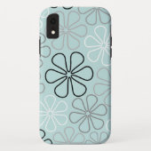 Abstrakte Big Blume Konturen BWG+Duck Egg Blue Case-Mate iPhone Hülle (Rückseite)