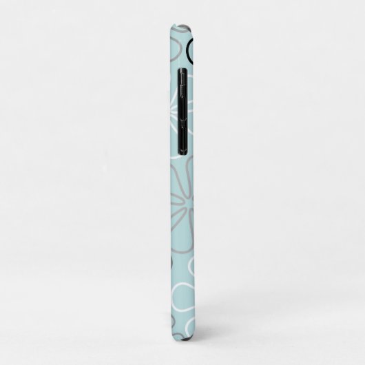 Abstrakte Big Blume Konturen BWG+Duck Egg Blue Case-Mate iPhone Hülle (Hinten/Links)
