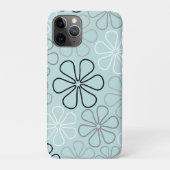 Abstrakte Big Blume Konturen BWG+Duck Egg Blue Case-Mate iPhone Hülle (Rückseite)