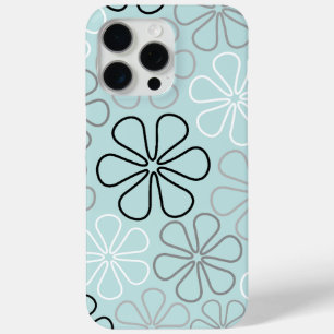 Abstrakte Big Blume Konturen BWG+Duck Egg Blue Case-Mate iPhone Hülle