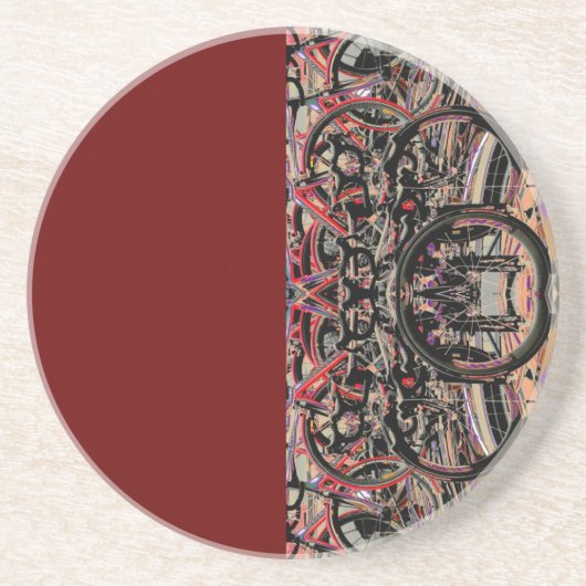 Abstrakte Bikes Getränkeuntersetzer (Vorne)