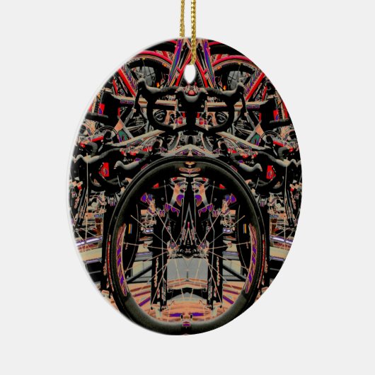 Abstrakte Bikes Keramikornament (Rechts)