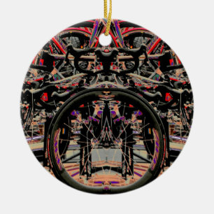 Abstrakte Bikes Keramikornament