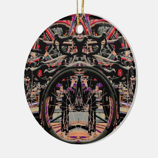 Abstrakte Bikes Keramikornament (Links)