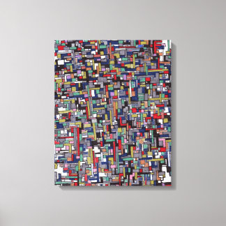 Abstrakte Bilder: Abstraktes Fraktal für Cyber-Pop Leinwanddruck