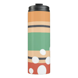 Abstrakte Bilder in Retro-Farben Thermosbecher