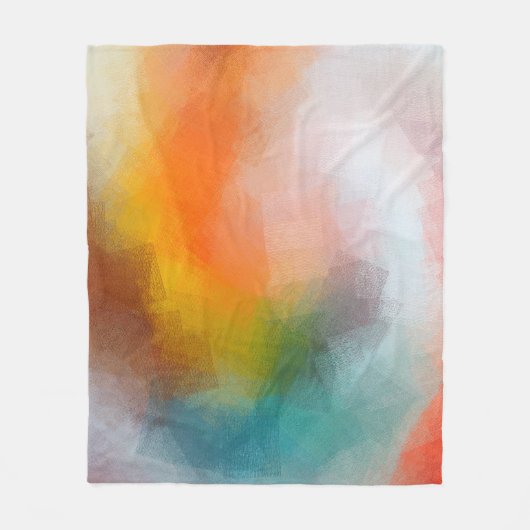 abstrakte Bilder, rot-gelb-grün Fleecedecke (Vorderseite)