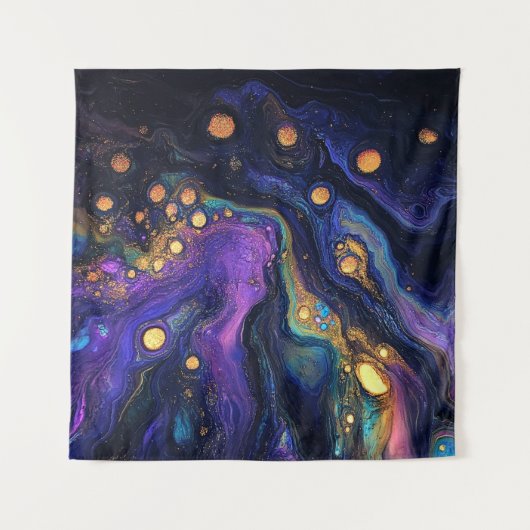 Abstrakte Bildergalerie Wandteppich (Vorderseite)