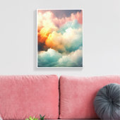 Abstrakte Billardwolken Canvas drucken Leinwanddruck (Insitu (Wohnzimmer))