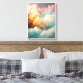 Abstrakte Billardwolken Canvas drucken Leinwanddruck (Insitu (Schlafzimmer))