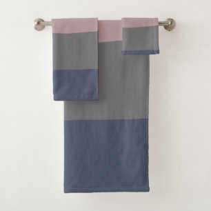 Abstrakte Bio Erdformen Lila und blau Badhandtuch Set