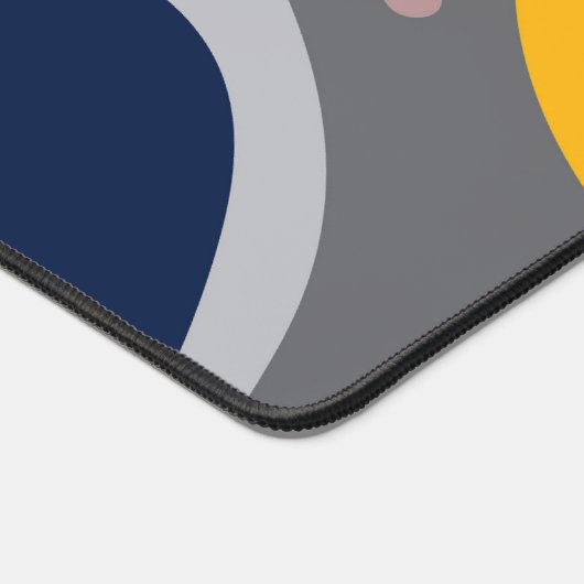 Abstrakte Bio Form, modernes Muster, Monogramm Schreibtischunterlage (Ecke)