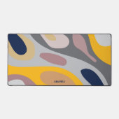 Abstrakte Bio Form, modernes Muster, Monogramm Schreibtischunterlage (Vorderseite)