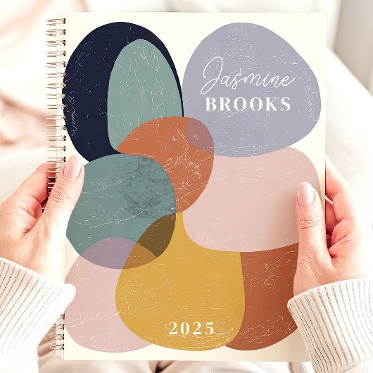 Abstrakte Bio Formen 2025 Individuelle Name Planer